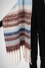 Load image into Gallery viewer, Cozy Striped Fringe Oblong Scarf (8163187523792)
