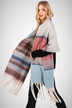 Load image into Gallery viewer, Cozy Striped Fringe Oblong Scarf (8163187523792)
