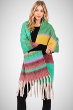 Load image into Gallery viewer, Cozy Striped Fringe Oblong Scarf (8163187523792)
