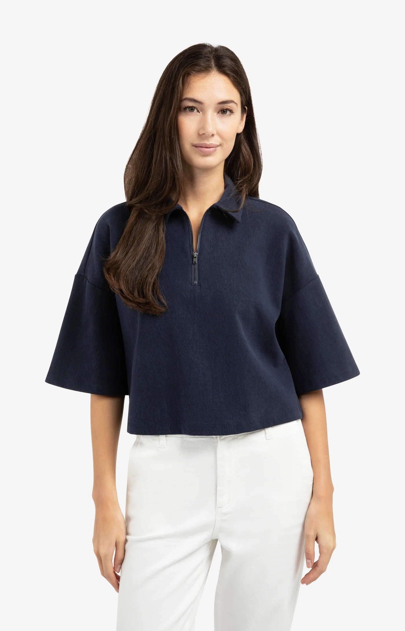 Half Zip Short Sleeve Polo