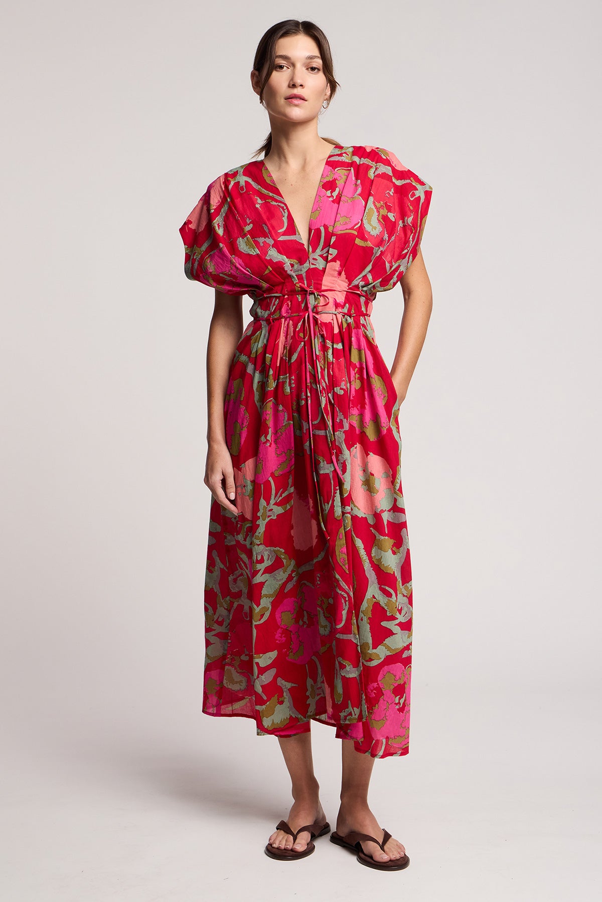 Leilani Printed Rose Vines Dress