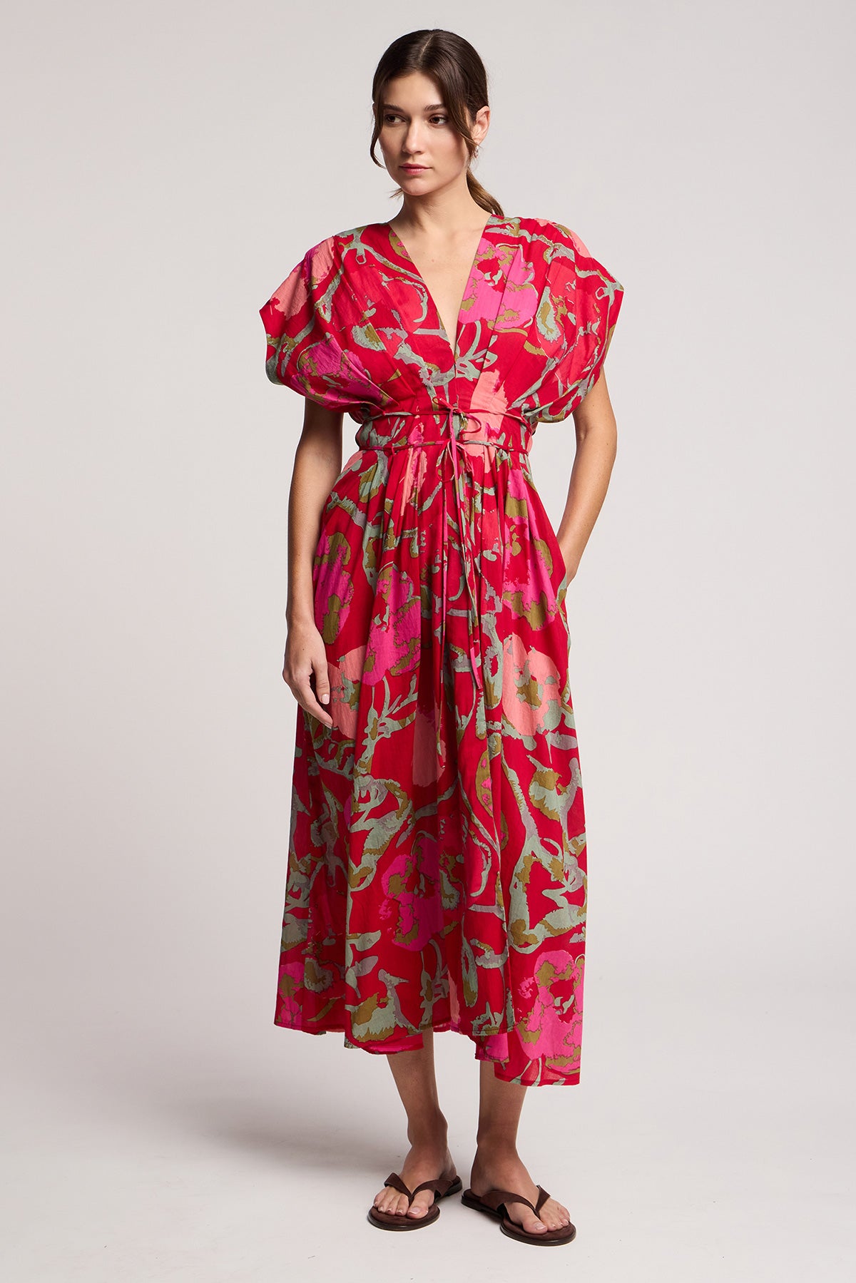 Leilani Printed Rose Vines Dress