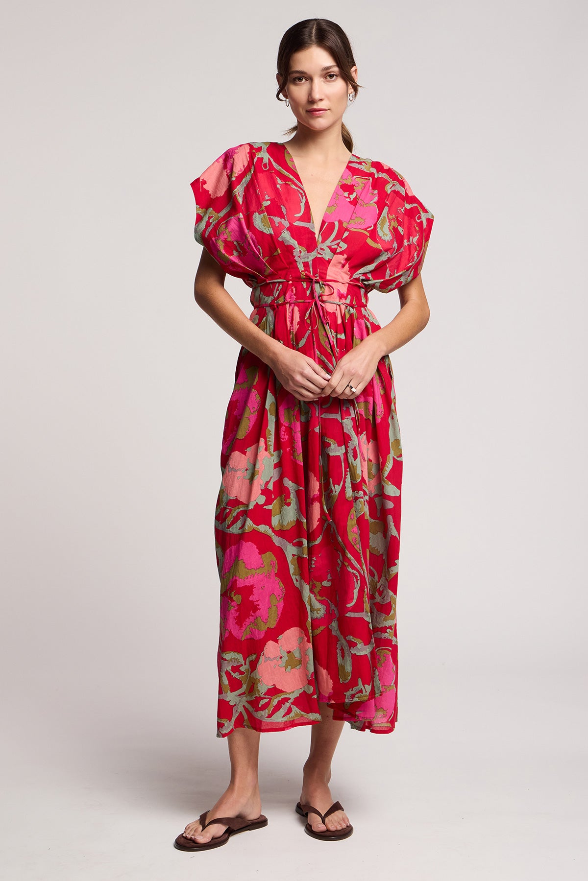 Leilani Printed Rose Vines Dress