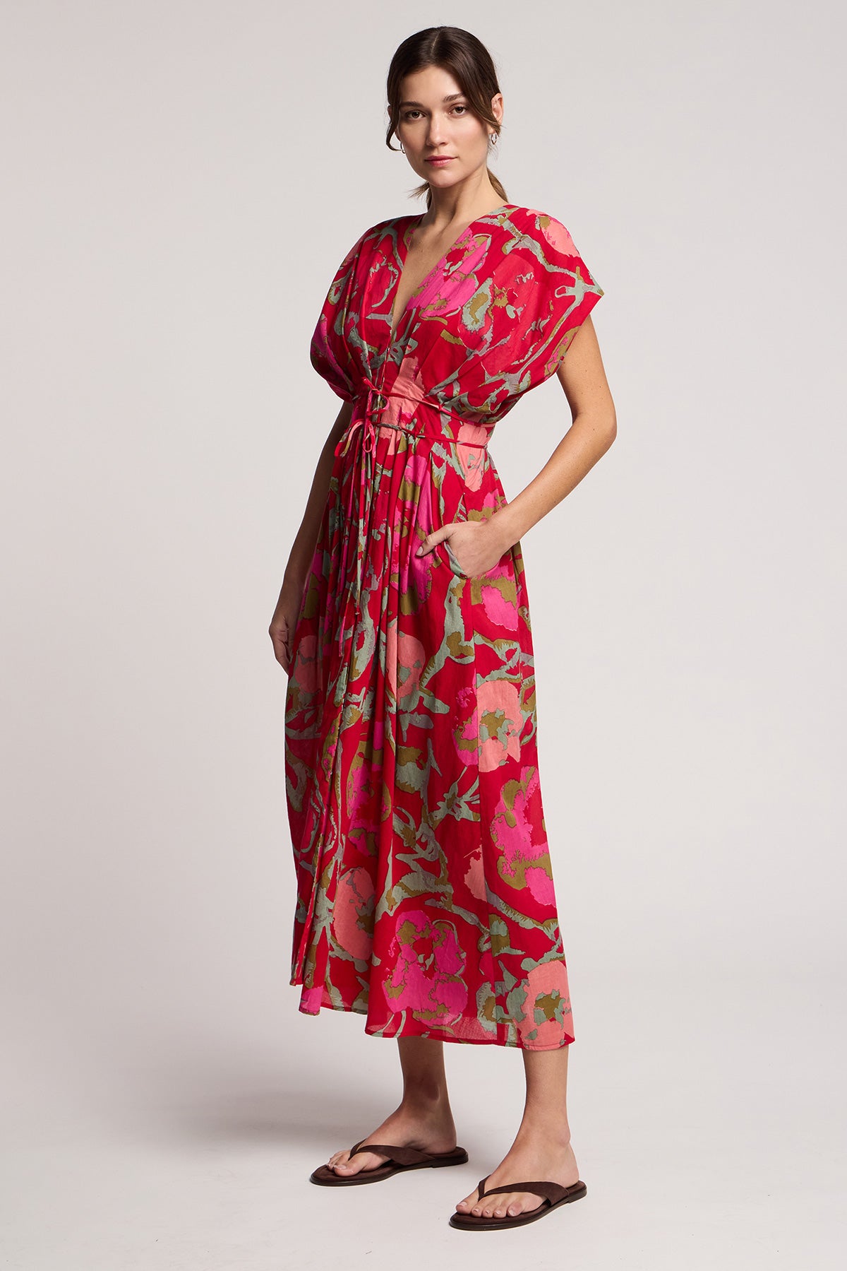 Leilani Printed Rose Vines Dress