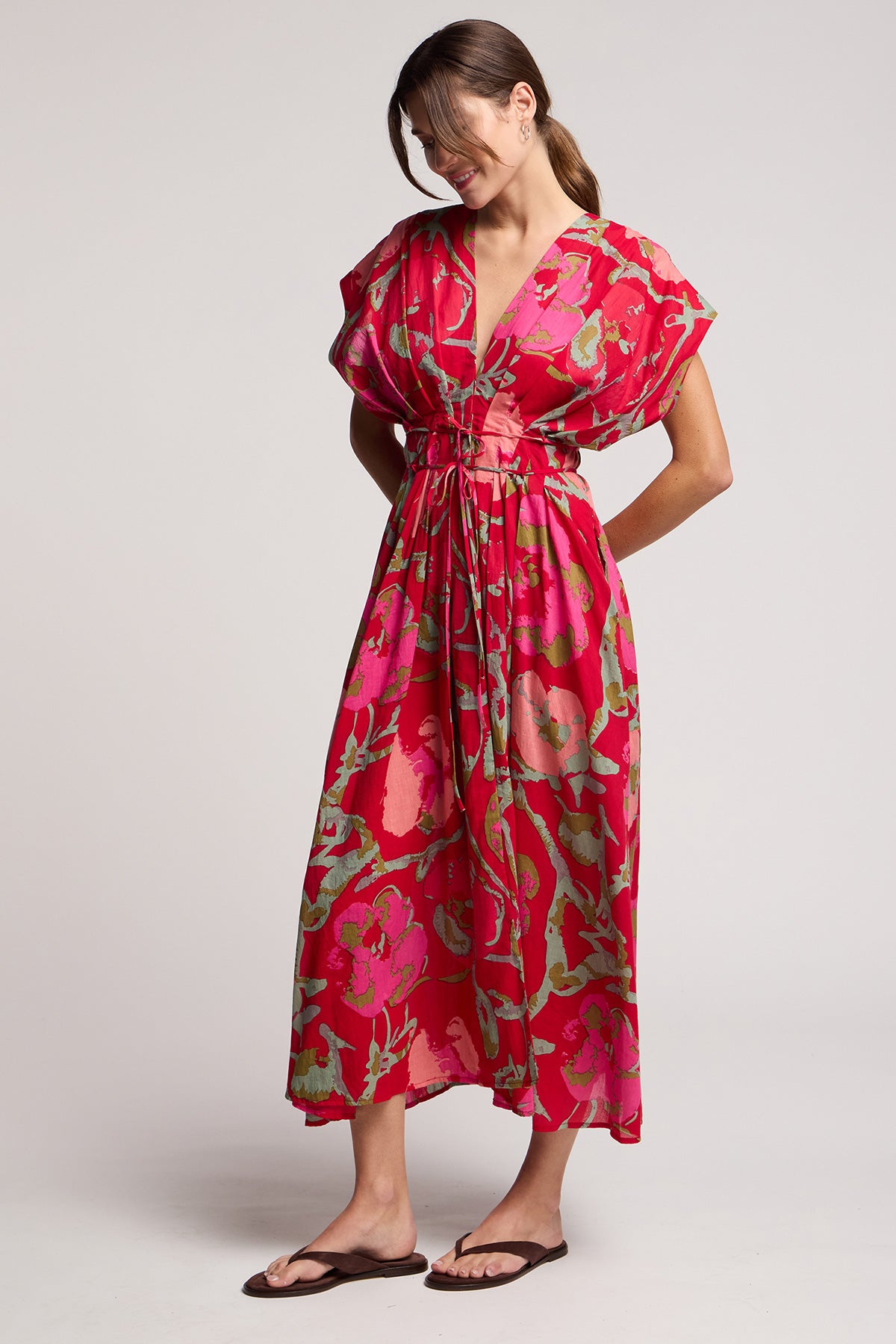 Leilani Printed Rose Vines Dress
