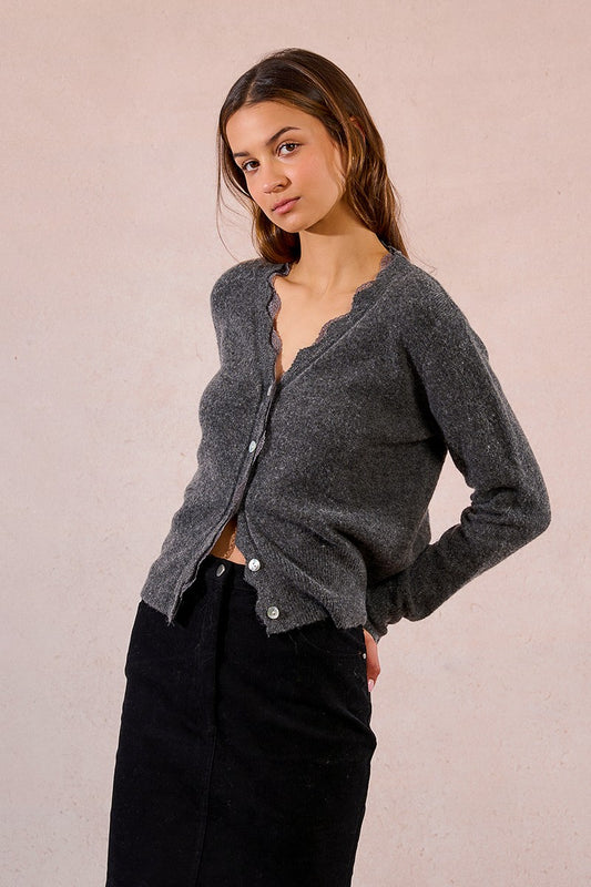 Scalloped Cardigan With Lace (8345880723664)