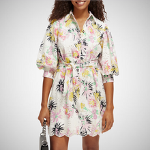 Load image into Gallery viewer, Puffed-sleeve broderie anglaise mini dress (7907128574160)
