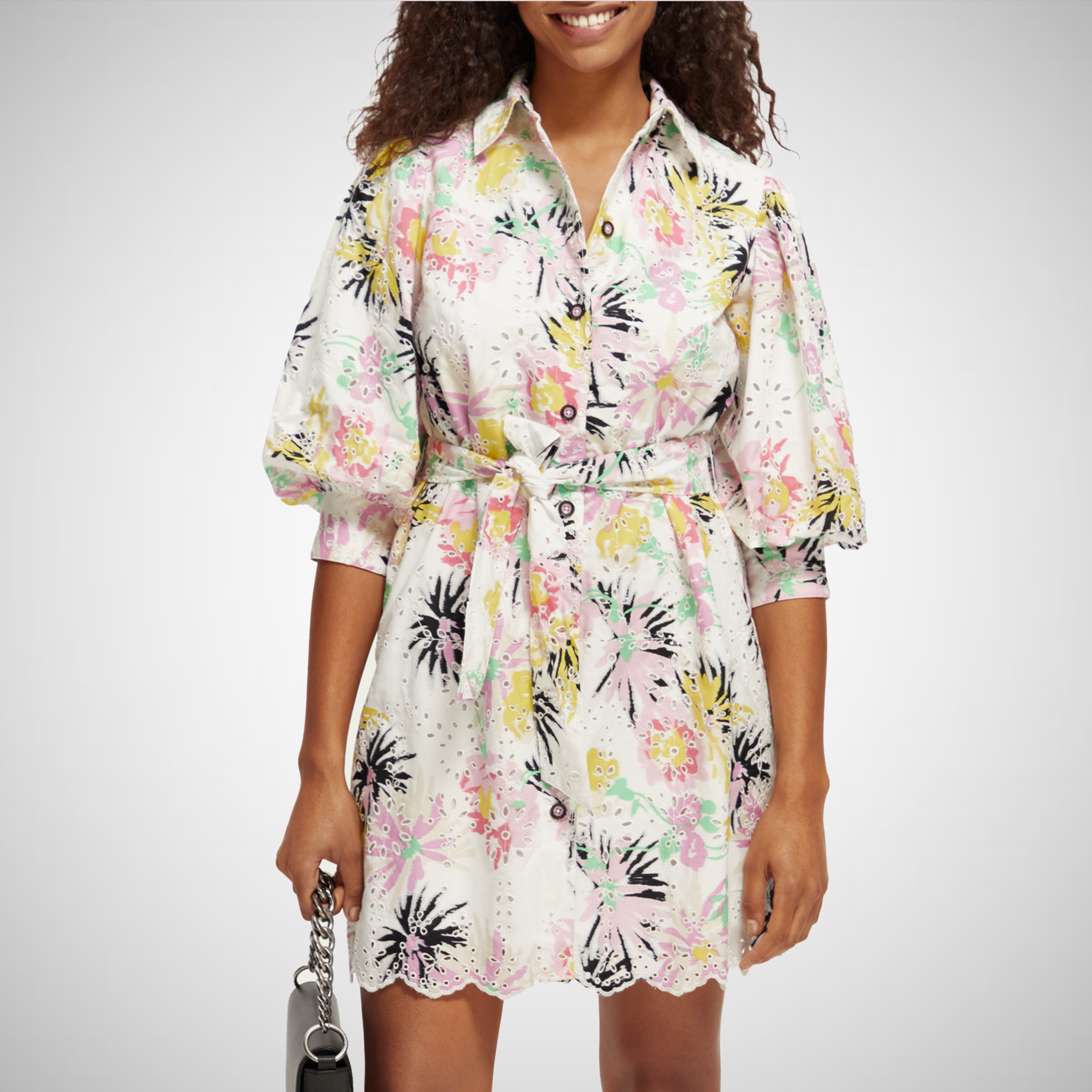 Broderie anglaise mini online dress