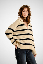 Load image into Gallery viewer, Striped Polo-Style Sweater (8227537977552)
