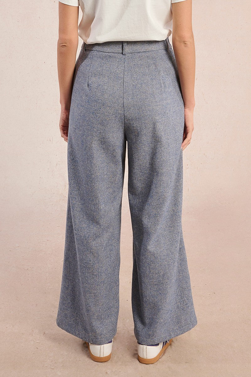 Wide Leg Woollen Trousers (8345880690896)
