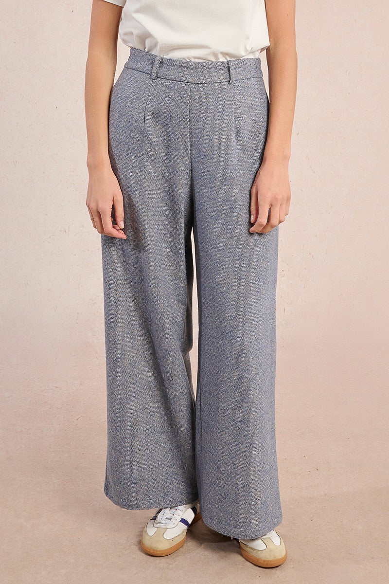 Wide Leg Woollen Trousers (8345880690896)