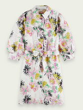 Load image into Gallery viewer, Puffed-sleeve broderie anglaise mini dress (7907128574160)
