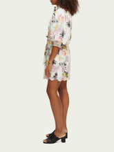 Load image into Gallery viewer, Puffed-sleeve broderie anglaise mini dress (7907128574160)
