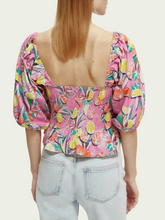 Load image into Gallery viewer, Puffed sleeve smocked top (7907128901840)

