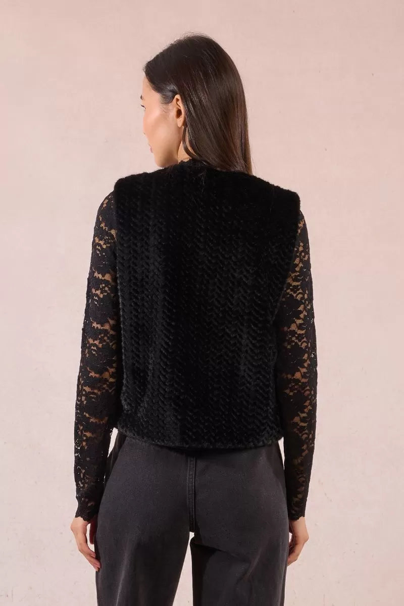 Zigzag Faux Fur Vest (8345880559824)
