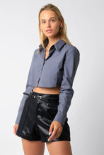 Load image into Gallery viewer, Olivaceous - Ece Crop Shirt (7790071218384)
