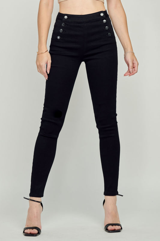 High Waist Sailor Skinny Jeans (7888753885392)