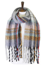 Load image into Gallery viewer, Joia - Plaid Tassel Blanket Scarf (7846415990992)
