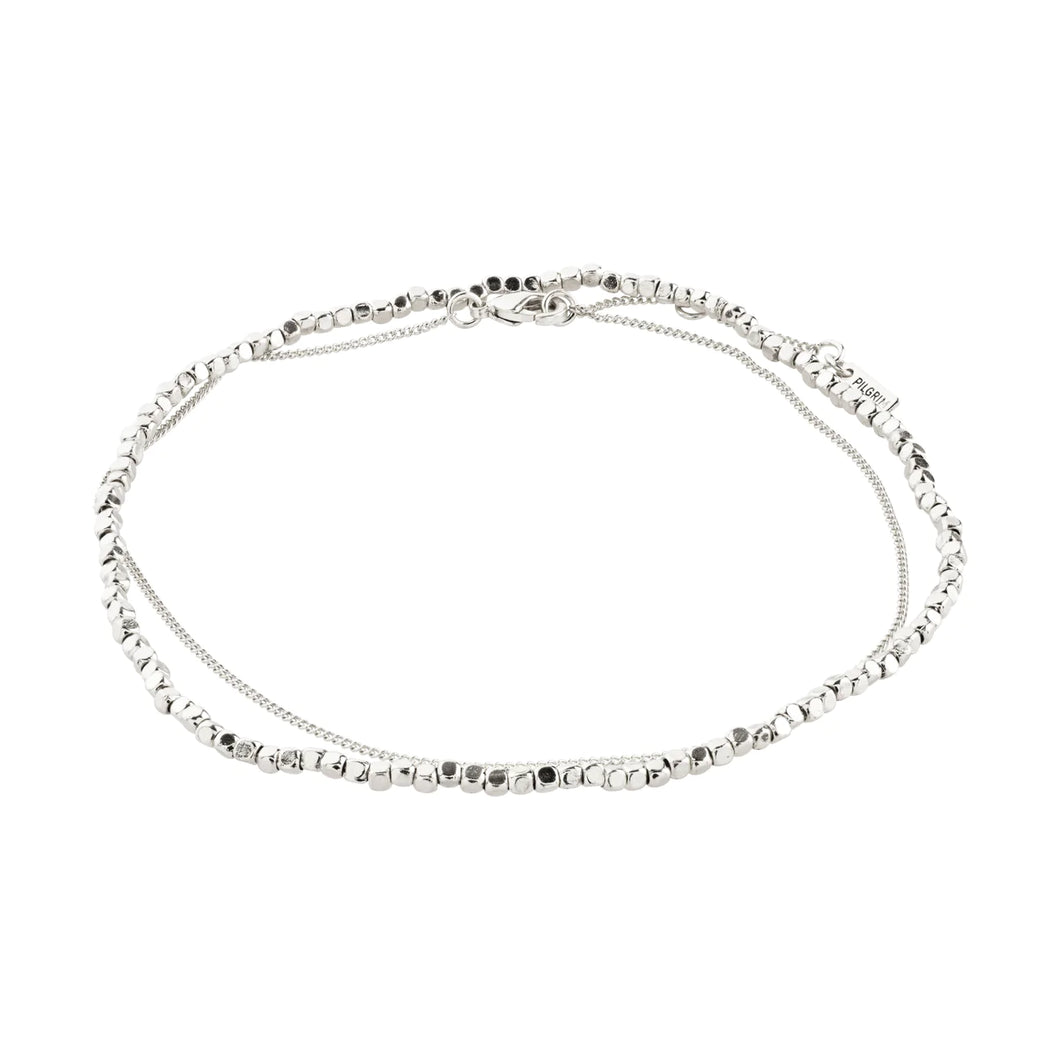 PILGRIM Ankle Chain - DAPNE 2 in 1 Ankle Chain (Plated Silver) (7724912017616)