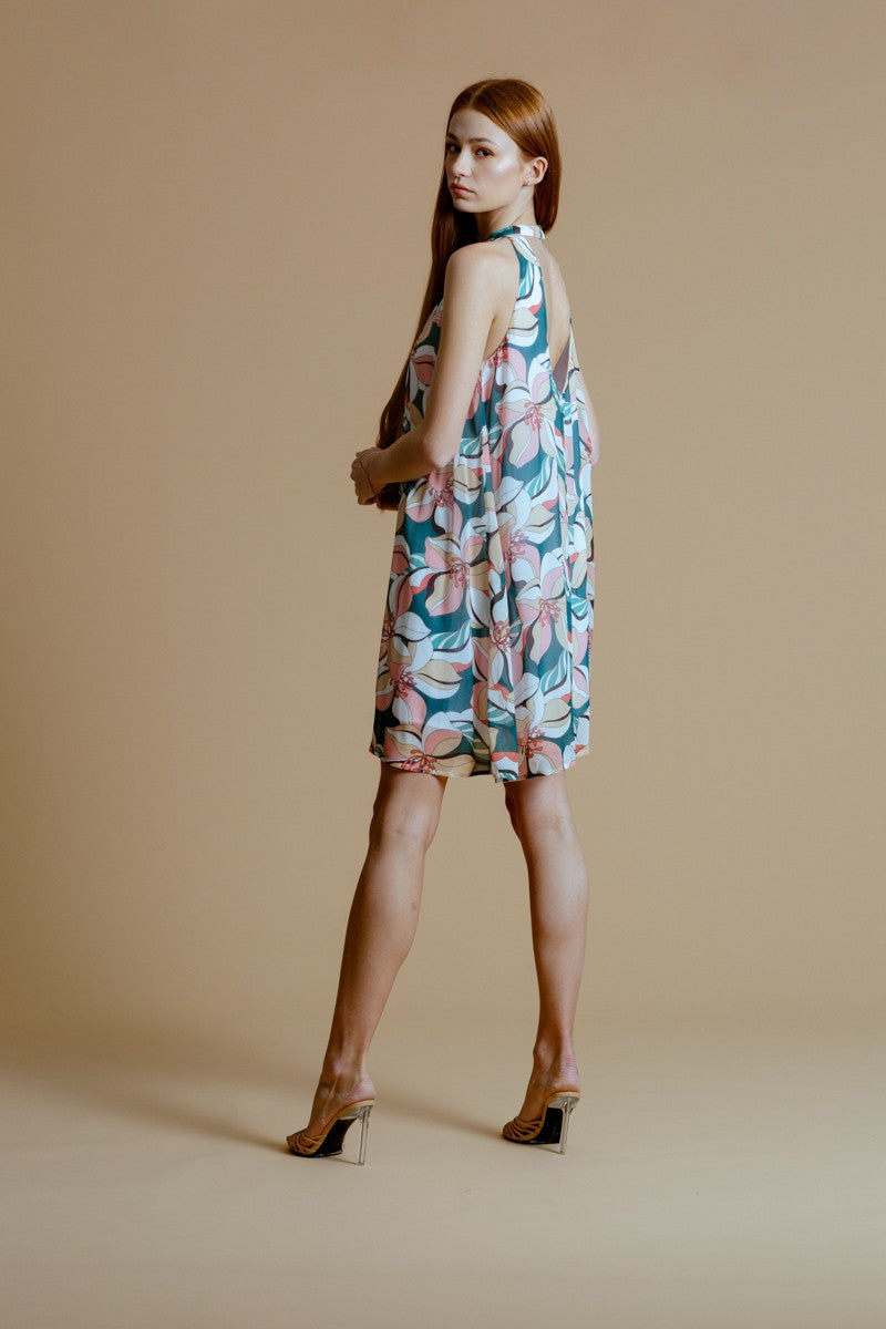 Molly Bracken - Halter Print Dress (7715372237008)