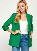 Load image into Gallery viewer, ELLISON - Kelly Green Folded Sleeves Blazer (7348117340368)
