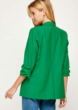 Load image into Gallery viewer, ELLISON - Kelly Green Folded Sleeves Blazer (7348117340368)
