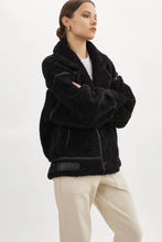Load image into Gallery viewer, LAMARQUE - BADU Black Oversized Sherpa Jacket (7811999006928)
