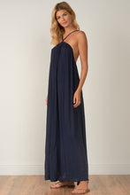 Load image into Gallery viewer, ELAN - Maxi Goddess Strappy Navy Blue Dress (7352430330064)
