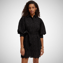 Load image into Gallery viewer, Puffed-sleeve broderie anglaise mini dress (7884626526416)
