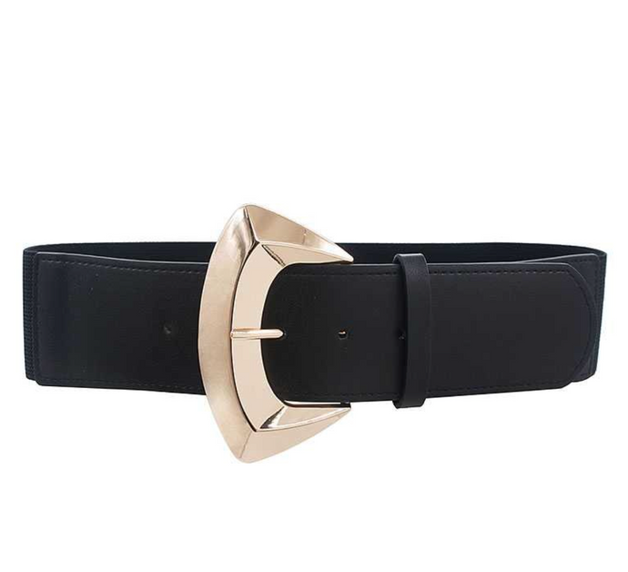 Faux Leather Buckle Belt (2Colors) (6821267243216)