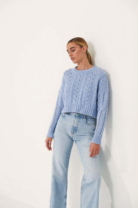 JOHN & JENN - BROOKS Blue Crush Knitted Sweater (7341645005008)