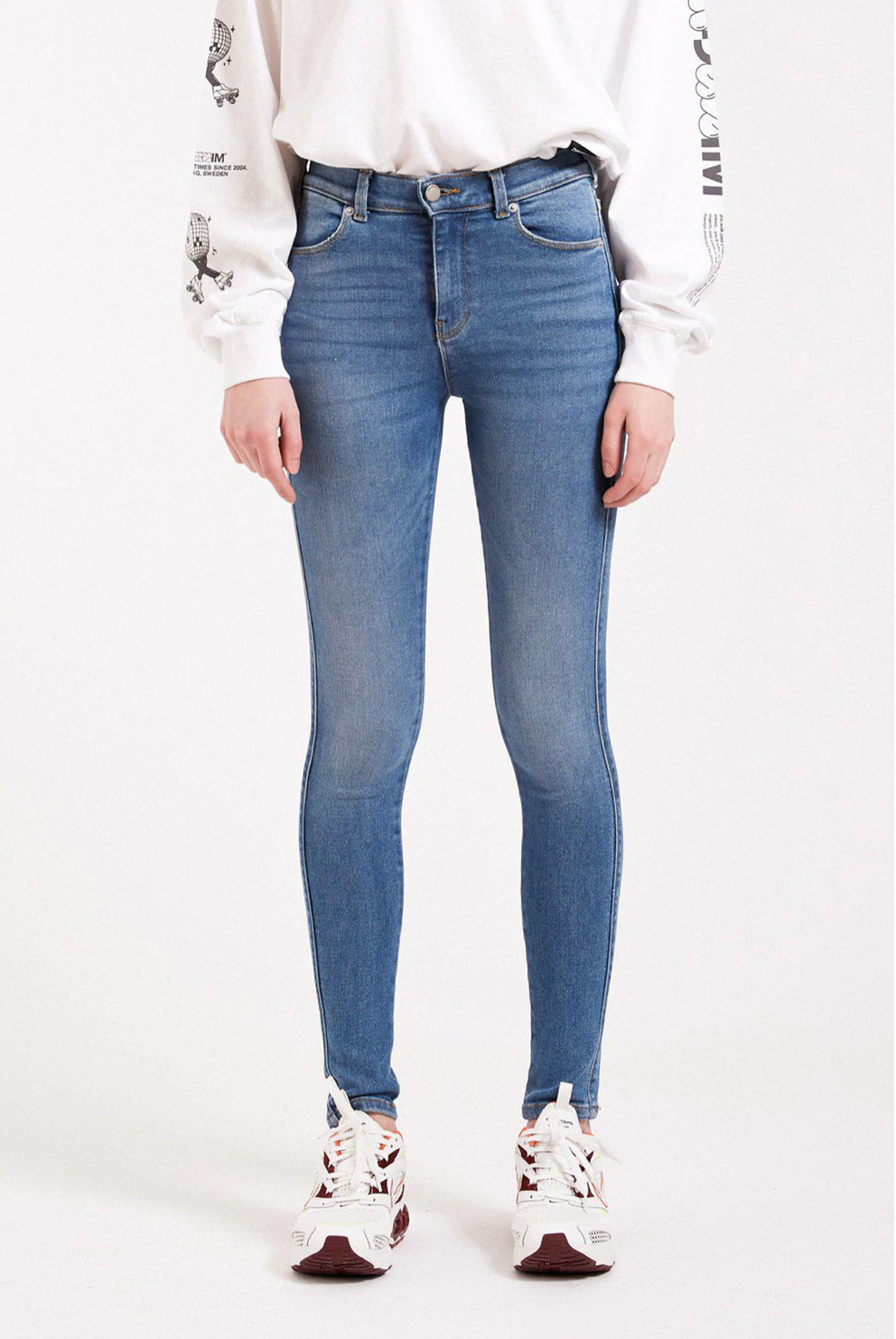 DRDENIM® - LEXY Sky Blue Super Skinny Stretchy Mid Rise Jeans (7350305456336)