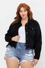 Load image into Gallery viewer, CELLO - Uneven Black Frayed Fitted Jacket (7346571411664)
