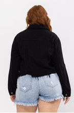 Load image into Gallery viewer, CELLO - Uneven Black Frayed Fitted Jacket (7346571411664)
