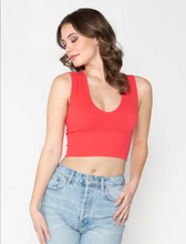 Charger l&#39;image dans la galerie, Bamboo Deep V Rib Top (9Colors) (6768632299728)
