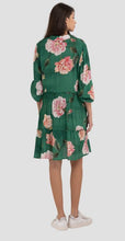 Load image into Gallery viewer, FRILLED SHIRT-DRESS WITH PEONIES PRINT (7876935614672)
