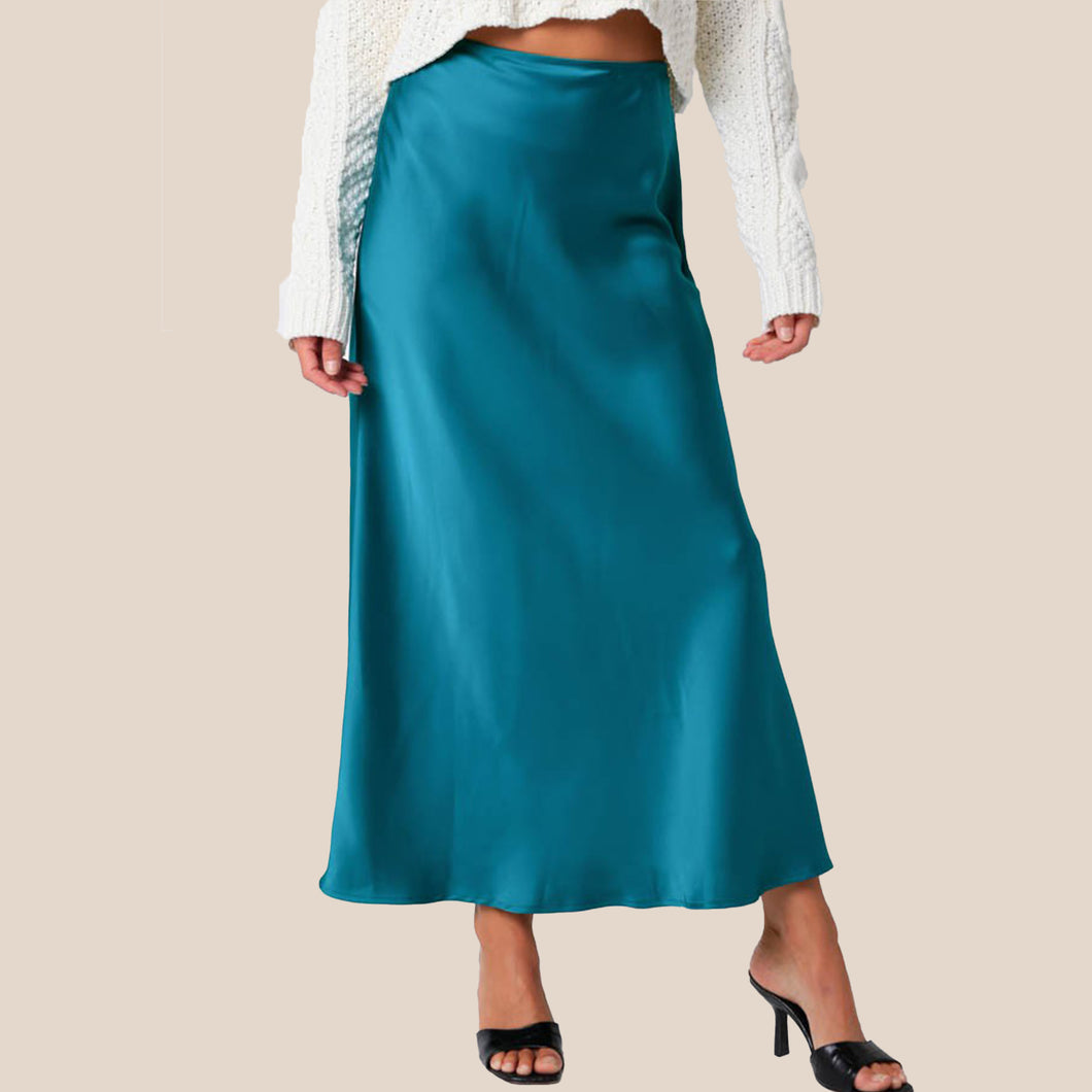 Olivaceous - Bias Maxi Skirt (7850051240144)