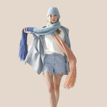 Load image into Gallery viewer, Joia - Fuzzy Color Block Scarf (7846416351440)
