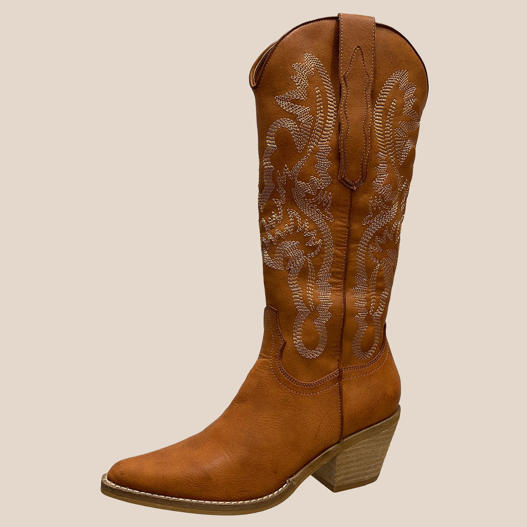 Beast - Brown Cowboy Boots (7792779821264)