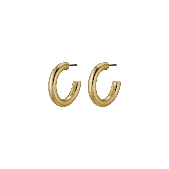 PILGRIM Earrings: DOLAG Chunky Hoops (Plated Gold) (7724914835664)