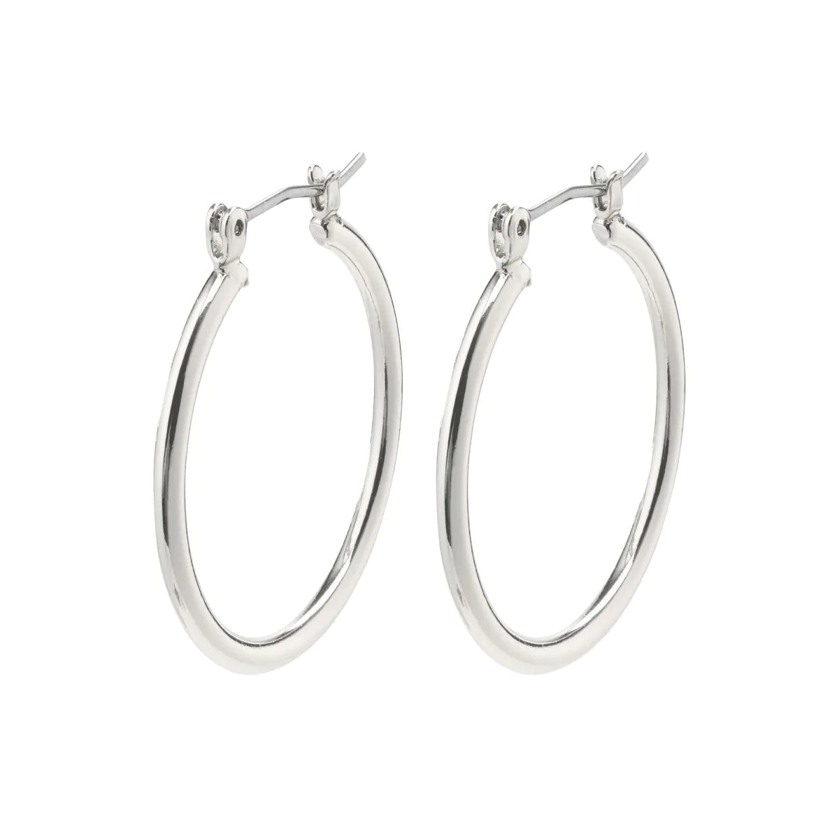 PILGRIM Earrings: LAYLA 40 mm Hoops (Plated Silver) (7724935905488)