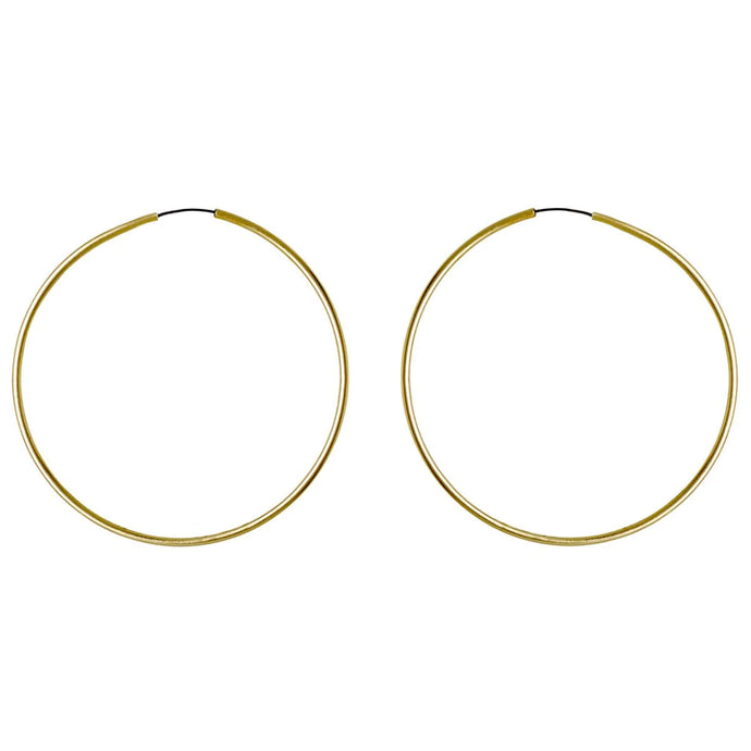 PILGRIM Earrings: SANNE 45mm Hoops (Plated Gold) (7724927746256)