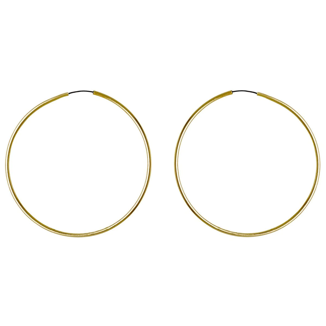 PILGRIM Earrings: SANNE 45mm Hoops (Plated Gold) (7724927746256)