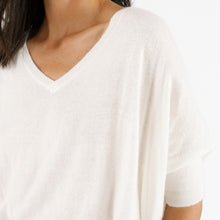 Load image into Gallery viewer, Model wearing cream Laurina Pullover with jeans shorts (7341141688528)
