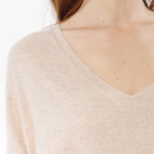 Load image into Gallery viewer, Model wearing beige Laurina Pullover with jeans shorts (7341141688528)

