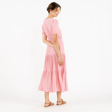 Load image into Gallery viewer, Model wearing a pink, layered JESSIE dress from ARTLOVE. (7341102661840)
