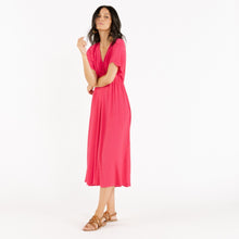 Load image into Gallery viewer, Model wearing a fuchsia JULINE Robe from ARTLOVE (7341115048144)
