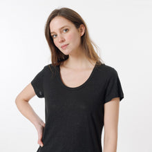Load image into Gallery viewer, Model wearing DESTINY black T-shirt from Artlove with jeans. (7341000523984)
