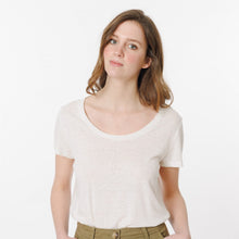 Load image into Gallery viewer, Model wearing DESTINY cream T-shirt from Artlove with khaki pants. (7341000523984)
