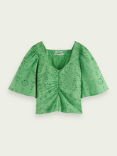 Load image into Gallery viewer, Flutter sleeved organic cotton top (7884626919632)
